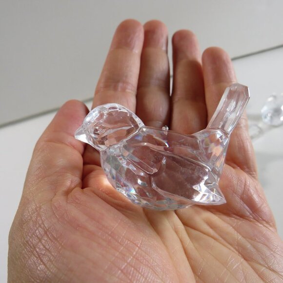 (11) Hanging Acrylic Birds 1.5" tall & wide Christmas or everyday - Picture 4 of 7